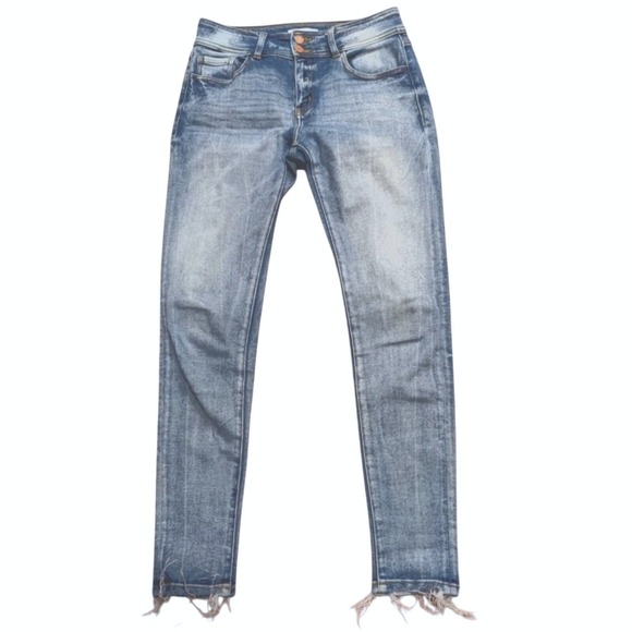 KanCan 28‎ Signature Mid Rise Skinny Ankle Fray Jeans - Picture 1 of 5
